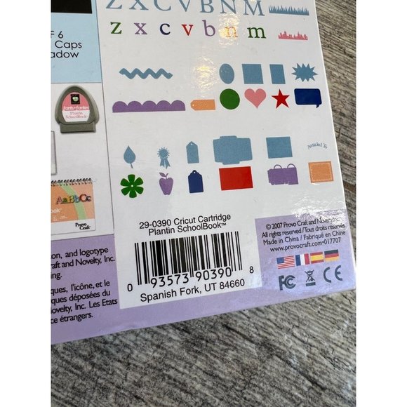 Plantin Schoolbook Cricut Cartridge Font Lettering Letters 29-0390 Provo Craft - Picture 3 of 7